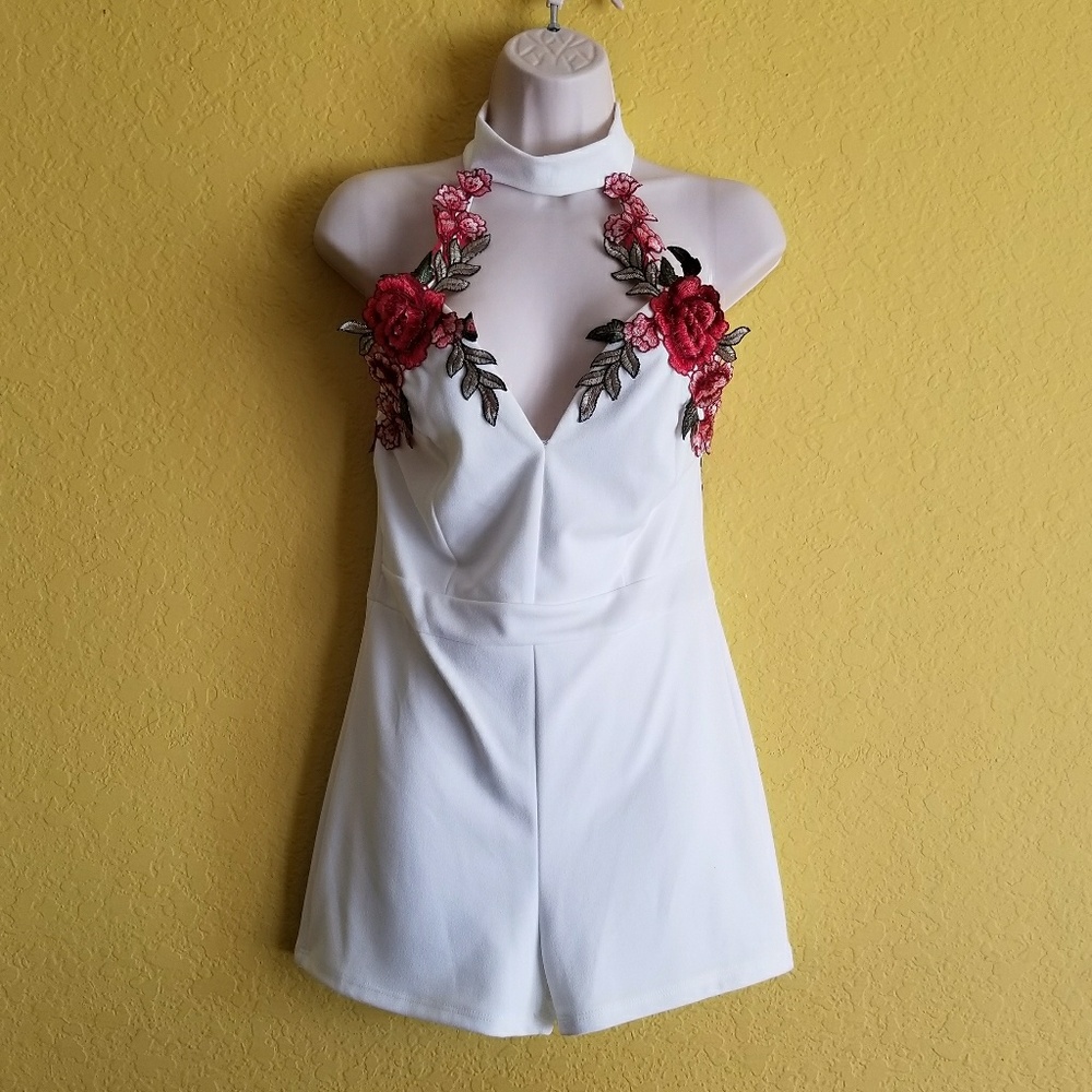 Sexy Floral Design Romper